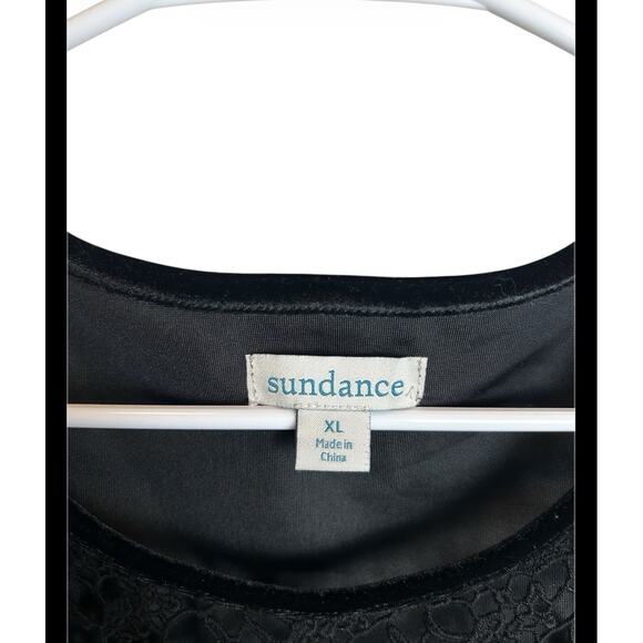 Sundance Velvet Lace Cut Out Blouse Size XL - Picture 3 of 5